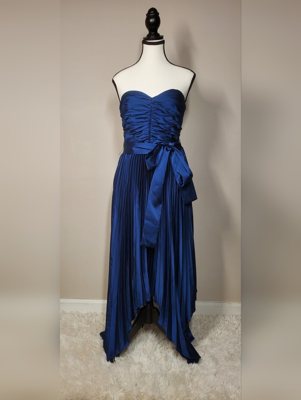 Amur Khloe Sweetheart Satin Dress Muted Blue Size 4 Retail $ 598 - Picture 8 of 16